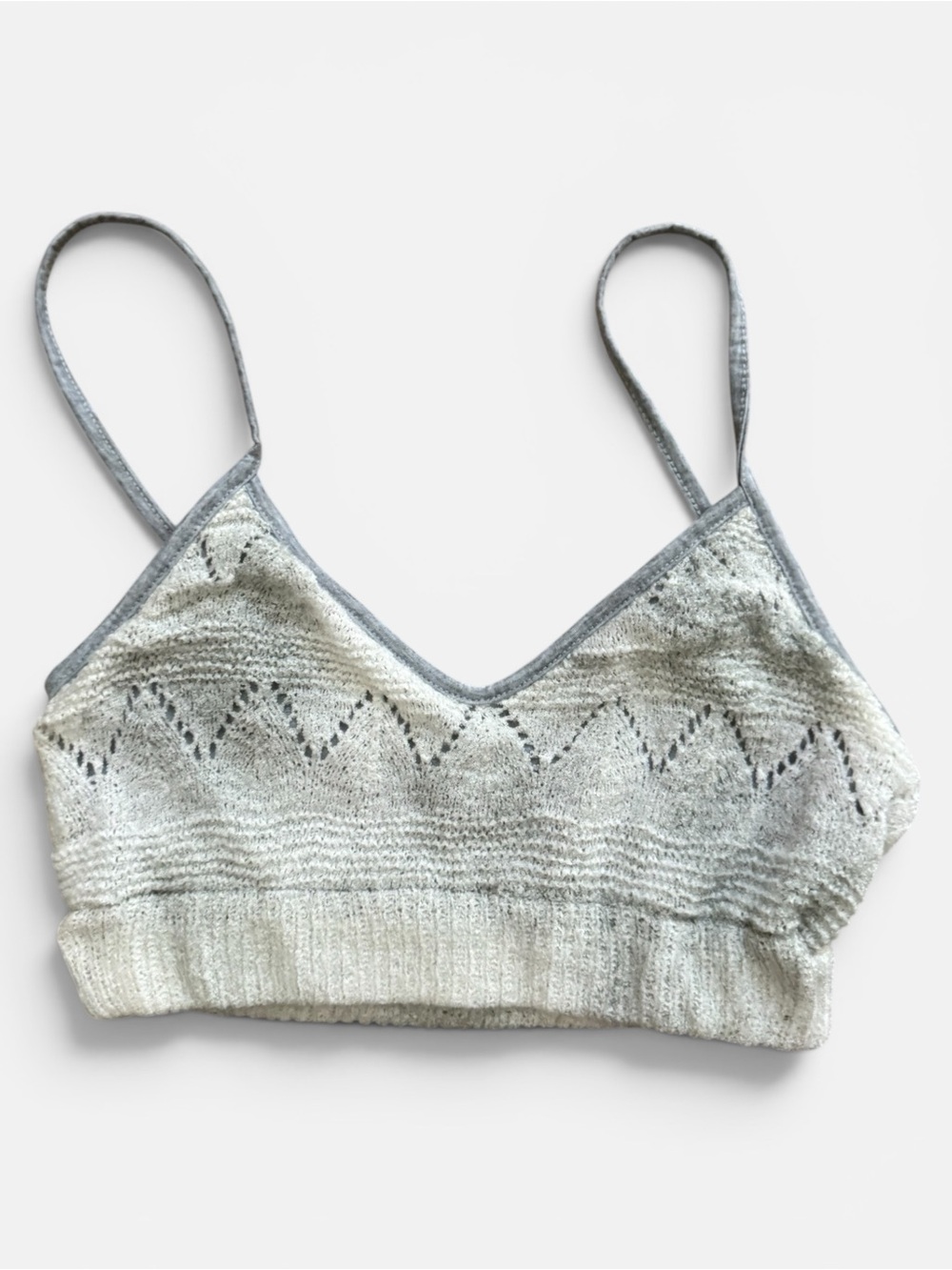 POL Light Gray Knit Bralette